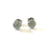 Graphite Handmade Glass Stud Earrings