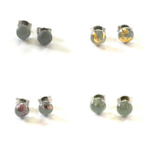 Graphite and Palladium Handmade Glass Stud Earrings