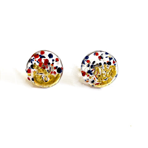 Britpop Gold Midi Mottled Studs